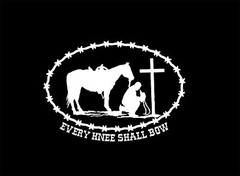 Cowboy cowgirl Christian Jesus prayer every knee shall bow Quality Decal sticker