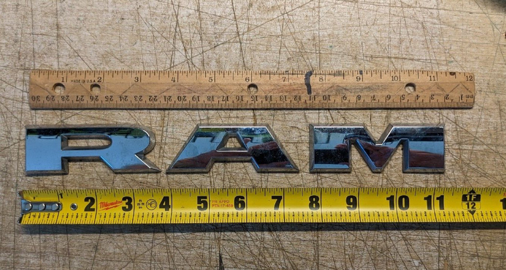 2019-22 DODGE RAM 1500-3500 DOOR NAMEPLATE EMBLEM DECAL CHOME LETTERS 68302528AA