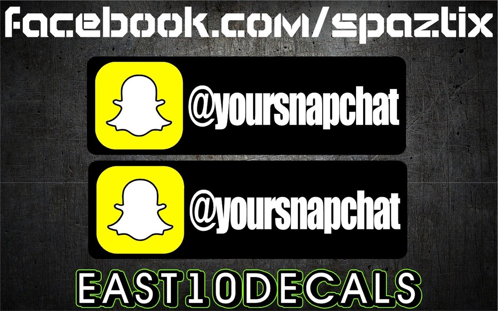 Snapchat Username ID Custom VINYL DECAL STICKER BUY 1 GET 1 FREE 7”