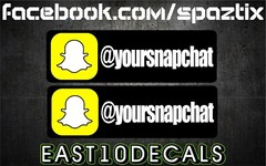 Snapchat Username ID Custom VINYL DECAL STICKER BUY 1 GET 1 FREE 7”