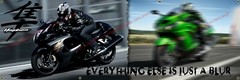 6ft x 2ft Suzuki Hayabusa Garage Banner sport bike, fastest bike ever