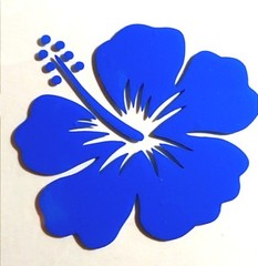 HIBISCUS HAWAIIAN FLOWER VINYL DECAL STICKER 3 Inch or 5 Inch