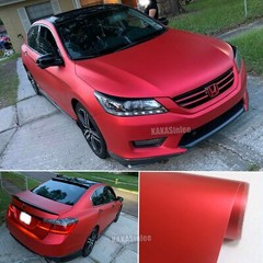Whole Car SUV Wrap 65FT x 5FT Red Metal Matte Satin Chrome Vinyl PVC Sticker US