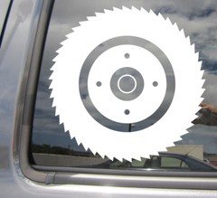 Saw Blade #2 – Circular Table Construction Car Window Vinyl Decal Sticker 10383