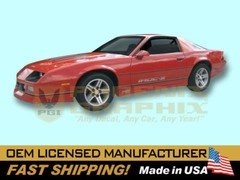 1985 1986 1987 Camaro IROC-Z Z28 Decals Racing Stripes Graphics Emblems Kit
