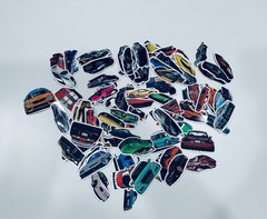 100 pcs Random Super Car Racing Cartoon Stickers (Set #4)