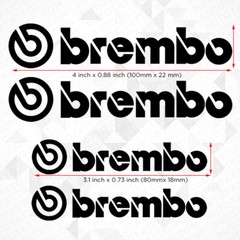 Car Wheels Brake Caliper Brembo Racing Sticker Decal Logo Decoration Sport Black