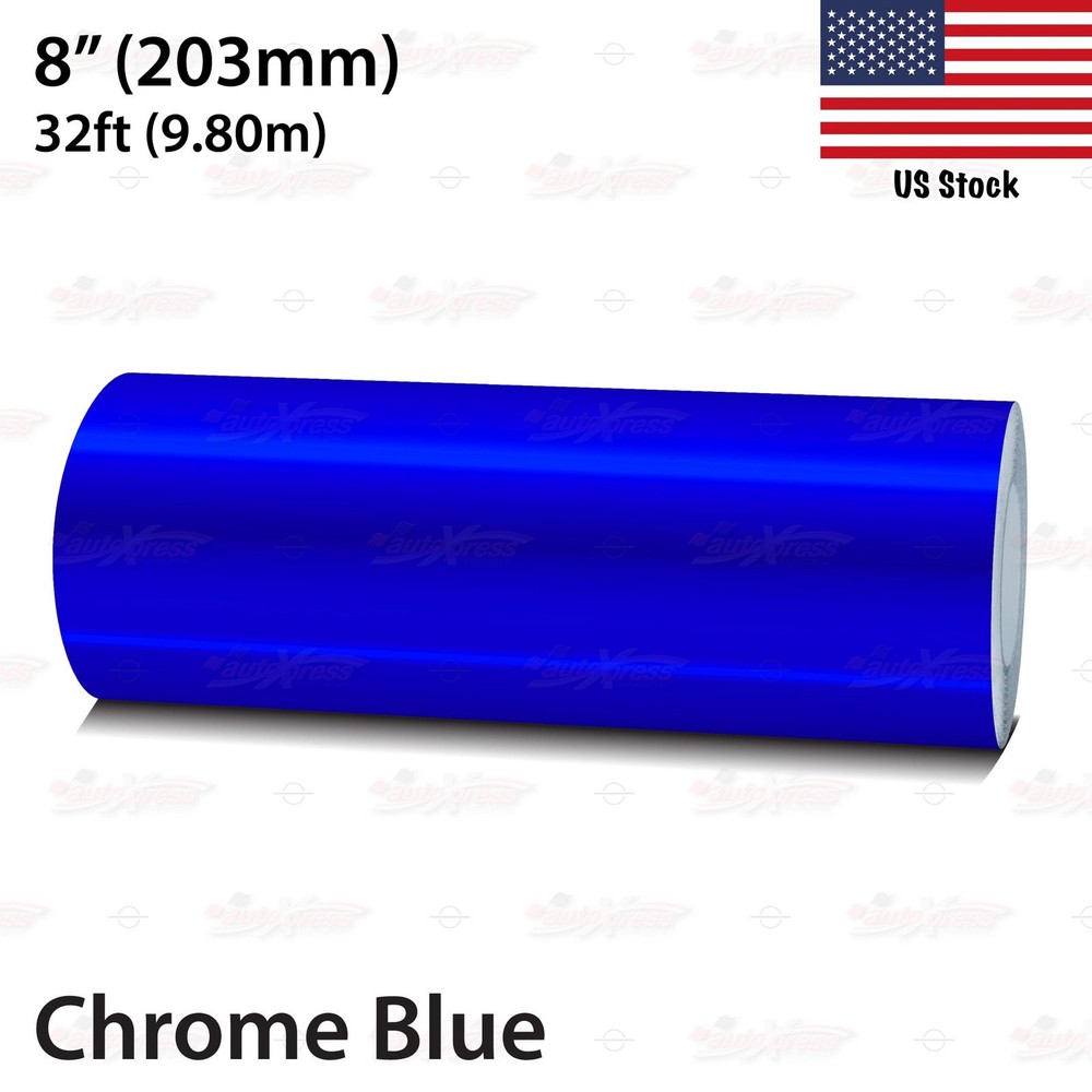 8″ Roll Vinyl Pinstriping Pin Stripe Line Tape Decal Sticker 203mm CHROME BLUE