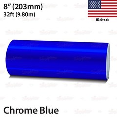 8″ Roll Vinyl Pinstriping Pin Stripe Line Tape Decal Sticker 203mm CHROME BLUE