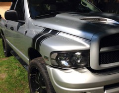11″ wide Fender Hash mark Stripe Stripes decals fit 2009+ Dodge Ram 1500