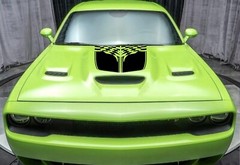 New 10″ Double CHECKERED Rally RACING STRIPES vinyl Decal (Fits Challenger)