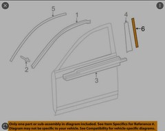 Genuine 2012-2017 Toyota Camry – Black Out Tape 75975-06050 Right Front Lower