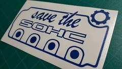 SAVE THE SOHC Decal Sticker – D Series Single Cam Vtec Civic D15 D16 JDM Del Sol