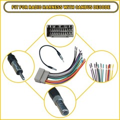 1/2Set Radio Wiring Harness + Antenna Adapter Kit Fit For 2002-2010 Chrysler Dod