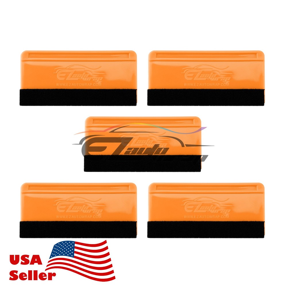 5x Mini Felt Edge Squeegee Scraper Vinyl Wrap Decal Sticker Application Car Tool