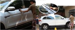 4x White Stripe Car Wheel Fender Sticker Vinyl Graphic Decal 56x10cm Universal