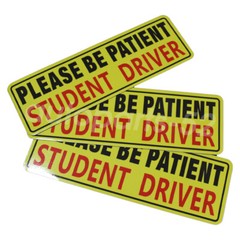 3 Pcs Student Driver Car Bumper Sticker Decal Magnet Car Signs Please Be Patient
