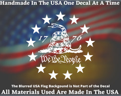 We The People Betsy Ross Circle of Stars 1776 Gadsden Snake Vinyl Decal