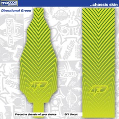Custom RC car chassis skins- Directional Green- Custom fit for your ride