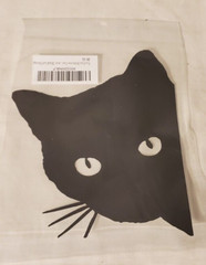 Peeking Right Facing Black Cat Vinyl Decal Sticker for Cars Windows Mirrors 5”