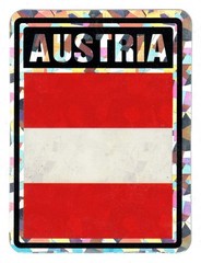 Pack of 2 Austria Plain Country Flag Reflective Decal Bumper Sticker DC-017