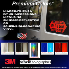 Slow Down Move Over Decal – High-Performance Vinyl Safety Sticker for Vehicles