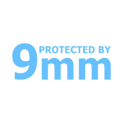 Protected by 9MM Ammo Decal Sticker Gun 2A Tactical Car Truck SUV Window Vinyl