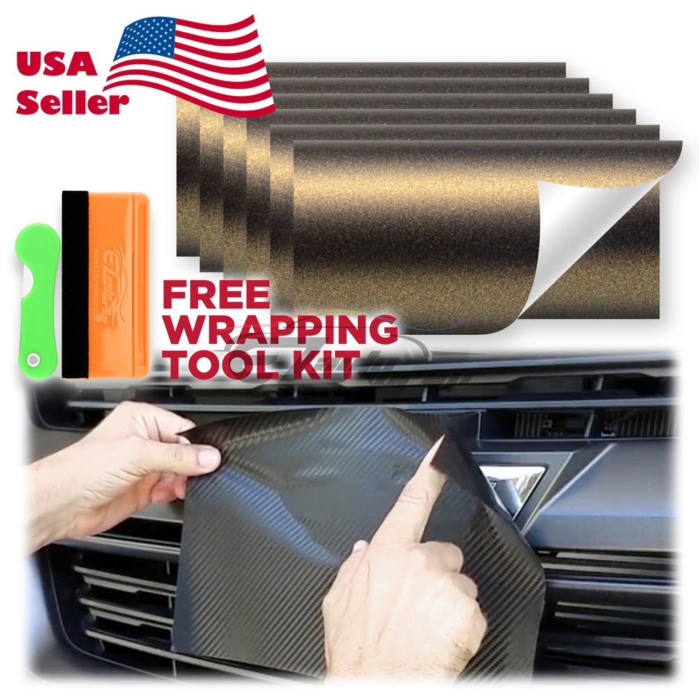 PET Matte Metallic Vinyl Wrap For GMC Bowtie Emblem Overlay Film Decal Sticker