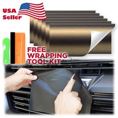 PET Matte Metallic Vinyl Wrap For GMC Bowtie Emblem Overlay Film Decal Sticker