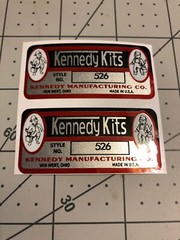 Kennedy Kits Custom Tool Box Decal Reproduced Vinyl With Numbers 526 Set 2