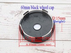 4pcs 60 mm Horse Black Red Alloy Wheel Center Caps Hub Rim Caps