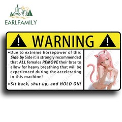 EARLFAMILY 5.1″ Zero Two Car Stickers Personality Motorcycle VAN Auto JDM Decals