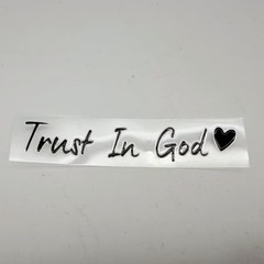 1X BLACK Trust In God Car Side Rear View Mirror Auto Decal Truck Window Sticker