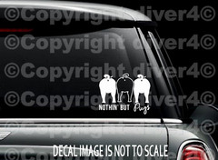 Nothin Butt Pugs Car Van Window Decal Bumper Sticker US Seller
