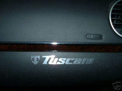 (2) TUSCANI dashboard badge decal
