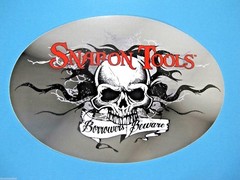 Genuine Official Snap On Tools Logo Decal BORROWERS BEWARE – Oval 6″ x 4″ NEW