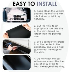 12 x 60″ Matte Flat Black Vinyl Film Wrap Sticker Decal Bubble Free Air Release