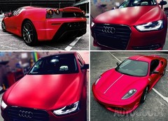 240″x60″ Satin Matte Chrome Metallic Red Vinyl Film Wrap Bubble Free 20ft x 5ft