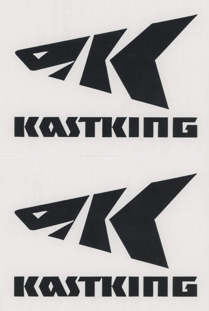 2 New KASTKING 6″ Black Decals Stickers Trucks Boats Trailer Window Decal