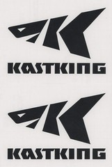 2x KASTKING 4″ Black Decals Stickers Truck Boat Trailer Window Decal