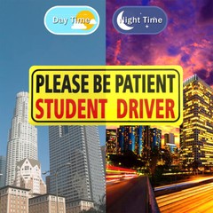 3 Pcs Car Bumper Sticker Decal Student Driver Magnet Car Signs Please Be Patient