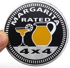 1pc Margarita Rated Sticker Decal Emblem 4×4 Badge Auto Fender 6cm 2.36″