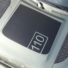 Black Front Engine Hood Sticker Decal For Land Rover Defender 110 2020-2022