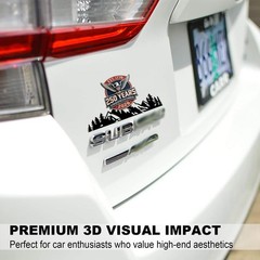 2PCS Vinyl Snow Mountain Tree Sticker, Trunk Logo Sticker Car Exterior Accessory