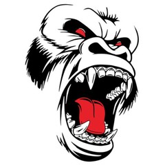 Horror Ape Totem Graphics Sticker Car Door Vinyl Decal Animal Decor Accessories