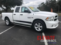 For Dodge Ram 1500 Stripes Side Rocker Dash Vinyl Decals Graphics 2009-2018
