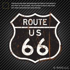 Distressed Route 66 Sign Sticker vintage 66 sign us historic highway