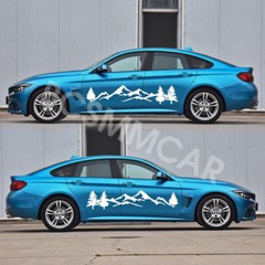 Car Stickers Mountain Tree Forest Graphic Side Body Decoration DIY Vinyl Decals