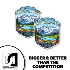 Mount Baker Destination Decals Travel Stickers 2 PACK D455