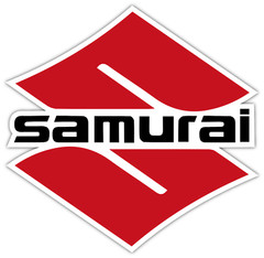Suzuki Samurai 4×4 Retro Vintage Logo Vinyl Sticker Decal Cornhole Car Truck